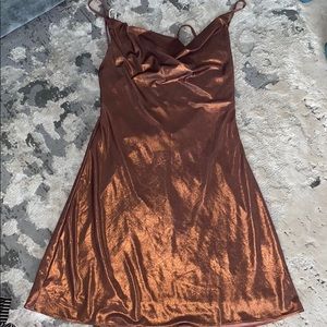 NWT Dance & Marvel Sexy Mini Metallic Dress